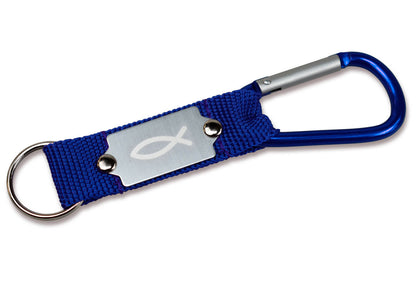 Schlüsselanhänger mit Karabinerhaken "Fisch" 11,5cm