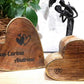Herz mit Goldrand aus Mangoholz 15cm | mit persönlicher Gravur