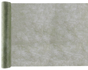 Tischläufer "Faserseide" 30cm x 5m Olive