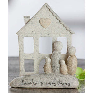 Deko Familie in Steinoptik "Family is everything" 12cm