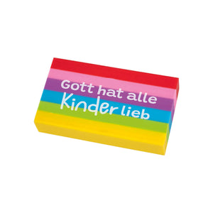 Regenbogen Radiergummi "Gott hat alle Kinder lieb" | Schultüten Befüllung