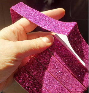 Glitzerband pink 2m