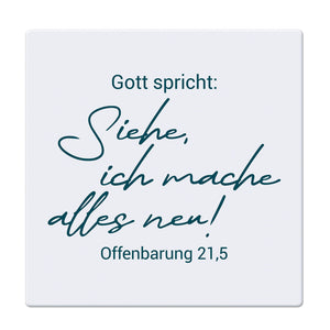 Keramikfliese Jahreslosung 2026 "Siehe, ich mache alles neu!"