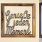 Wanddeko Schriftzug Holz 20cm "Genieße jeden Moment"