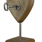 Herz mit Schlüssel auf Stab 24cm Holz und Metall, braun silber