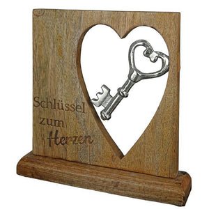 Dekoration mit Liebesbotschaft "Schlüssel zum Herzen" 23cm