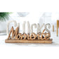 Deko Schriftzug Glücksmomente 38cm aus Metall und Holz