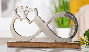 Unendlichkeitszeichen Deko Aufsteller in silber 32,5cm