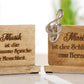 Holzbild mit Notenschlüssel 16x15x4,5 cm personalisiertes Geschenk