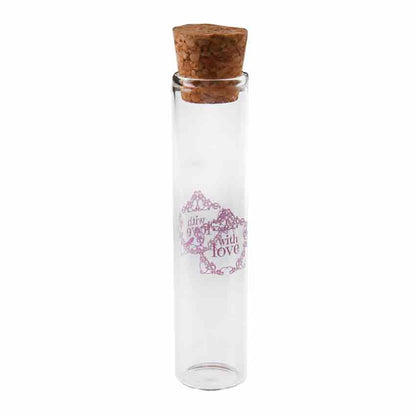 Glasröhrchen "with love" mit Korken 4 Stück