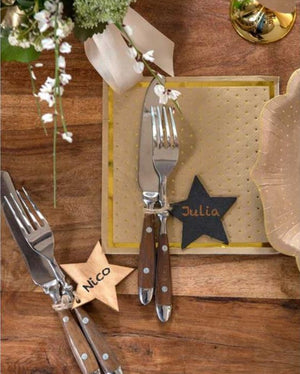Baumschmuck 4 Holz Sterne geflammt mit Juteschnur ca 6cm geflammt