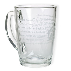 Teeglas Weihnachten mit Weihnachtsgeschichte