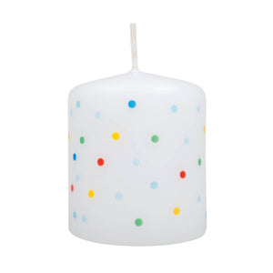 Kerze Schön dass es dich gibt mit Regenbogen Durchmesser 5cm Gastgeschenke Taufe