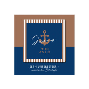 Untersetzer-Set Anker 4 Stück