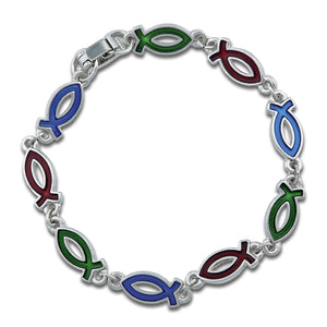 Armband "Fisch", gefärbtes Perlmutt