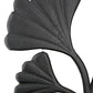 Standrelief Ginkgo Mangolholz schwarz 17cm