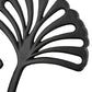 Standrelief Ginkgo Mangolholz schwarz 17cm