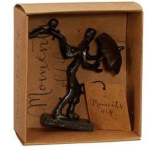 Skulptur Gemeinsam durch den Regen 10 cm 51852