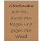 Skulptur Gemeinsam durch den Regen 10 cm 51852