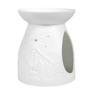 Aromalampe mit Krippenmotiv für die Weihnachts- und Adventszeit