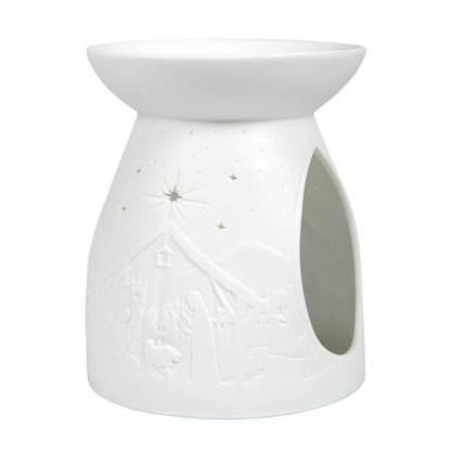 Aromalampe mit Krippenmotiv für die Weihnachts- und Adventszeit