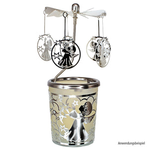 Glas Karussell Weihnachtsengel mit Sternen