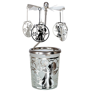 Glas Karussell Weihnachtsengel mit Sternen