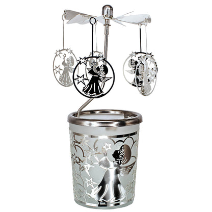 Glas Karussell Weihnachtsengel mit Sternen