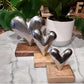 Deko Objekt Herz 10cm silber natur