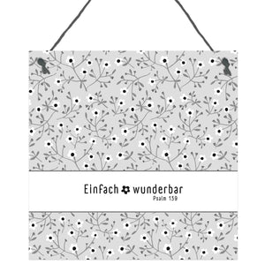 Deko-Schild "Einfach wunderbar" 18cm