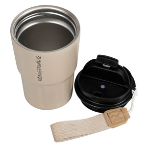 Edelstahl-Thermobecher „Königskind“ sandfarben 320 ml