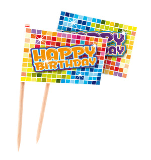 Birthday Blocks 24 Picker Fähnchen
