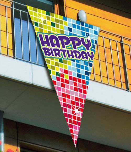 Megafahne Birthday Blocks, Happy Birthday, 90 x 150cm