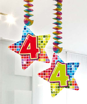 Rotorspiralen 2er Set Birthday Blocks Zahl 4