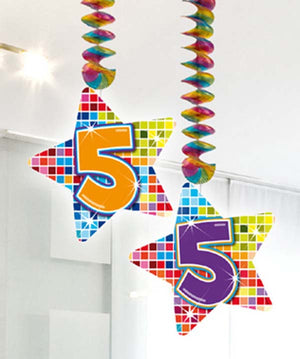 Rotorspiralen 2er Set, Birthday Blocks Zahl 5