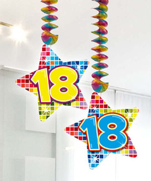 Rotorspiralen 2er Set, Birthday Blocks Zahl 18