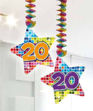 Rotorspiralen 2er Set, Birthday Blocks Zahl 20