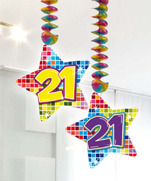 Rotorspiralen 2er Set, Birthday Blocks Zahl 21