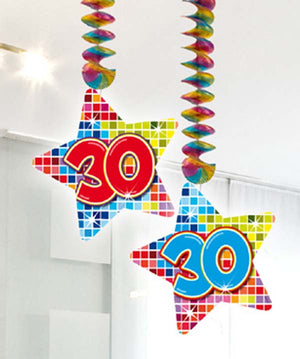 Rotorspiralen 2er Set, Birthday Blocks Zahl 30