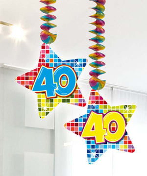 Rotorspiralen 2er Set, Birthday Blocks Zahl 40
