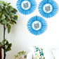 Fan Decoration It´s a Boy Geburt Junge 3er-Set 30cm hellblau