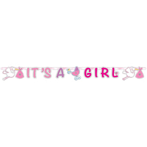 Textkette It´s a girl XL Geburt Mädchen