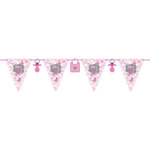 Wimpelkette It´s a girl Geburt Mädchen 6m