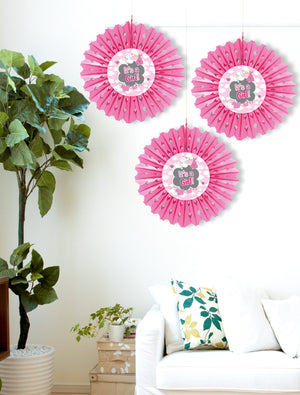 Fan Decoration It´s a Girl Geburt Mädchen 3er-Set rosa 30cm