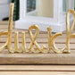 Schriftzug "du & ich" golden 25cm