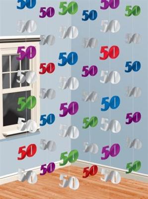 6 Deckenhänger still wild  Zahl 50