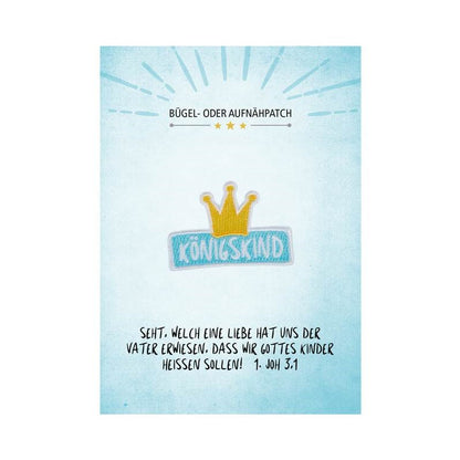 Königskind Textil-Patch 5x3,6cm zum Aufbügeln