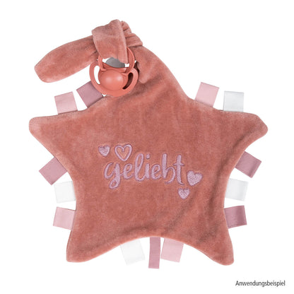 Baby Schmusetuch "geliebt" altrosa