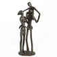 Skulptur Familie dreiköpfig aus Eisen brüniert 74570