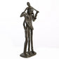 Skulptur Familie dreiköpfig aus Eisen brüniert 74570